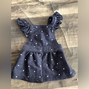 Carters Navy Blue Polka Dot Baby Dress size newborn